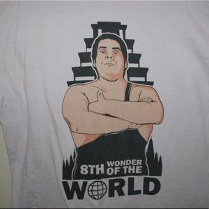 Vintage Tops - Andre The Giant Unisex Graphic Cotton Tee Vintage Tops - Andre The Giant Unisex Graphic Cotton Tee
